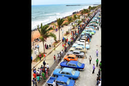 Aerial view of the promenade display.