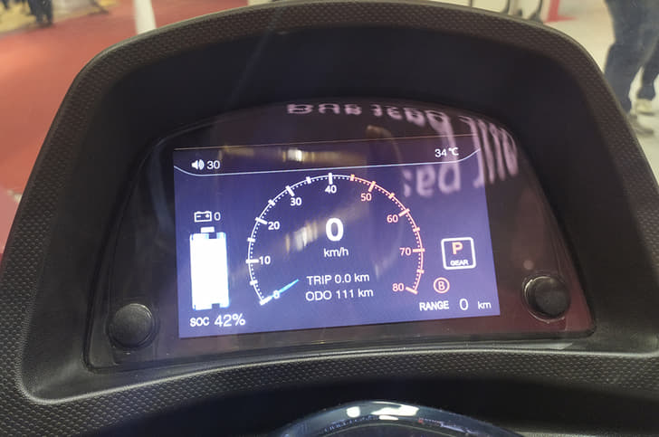 Hero Electric AE-3 e-trike instrument cluster.