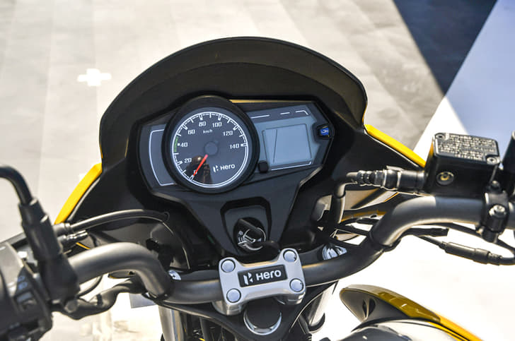Semi-digital instrument cluster is standard on the Passion Pro.