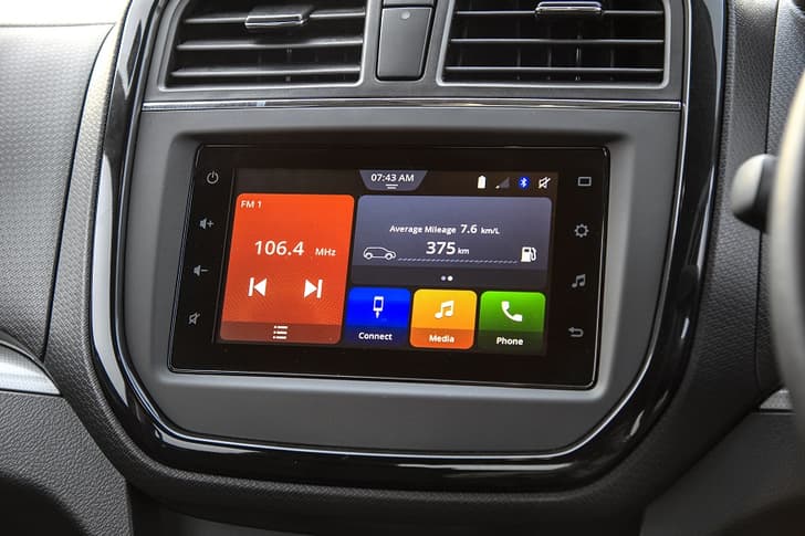 New touchscreen is biggest change to Vitara Brezza interior. 