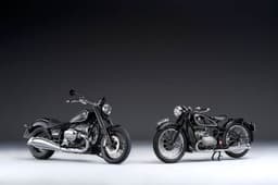 The R18 aside the 1936 BMW R5 cruiser that it draws inspiration from. 