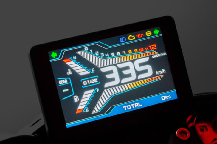 The bike will feature a fully digital instrument console.