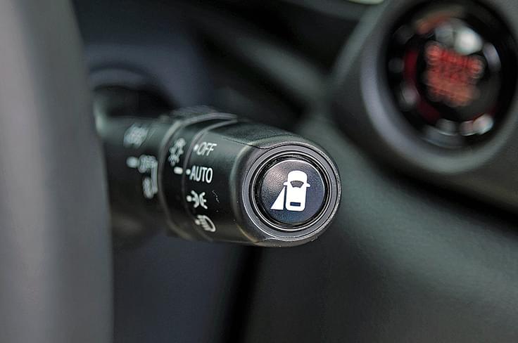 The lane-change camera is a handy feature. The lane-change camera is a handy feature.