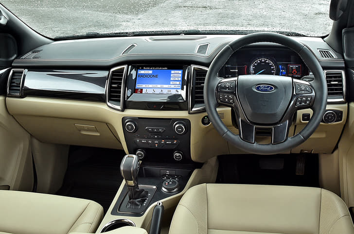 Sadly, the all-black theme doesn't extend to the interior.