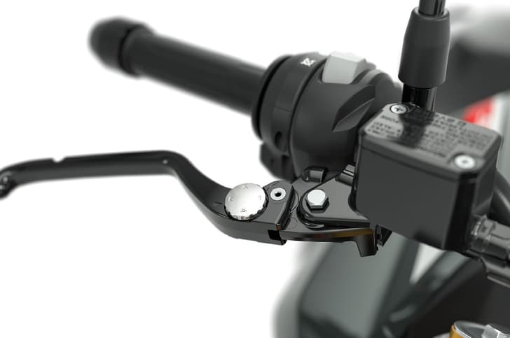 Adjustable brake and clutch levers on the 310s.