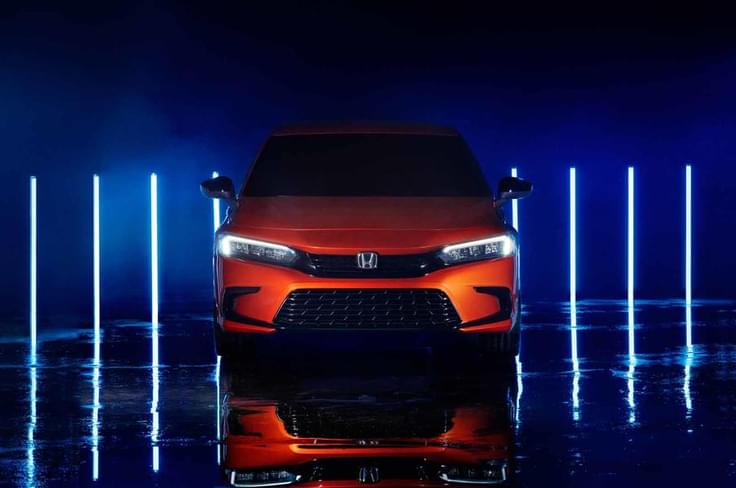 The new Civic has a reworked, smaller grille at the front. The new Civic has a reworked, smaller grille at the front.