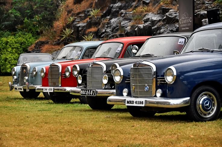 Pontons and Fintails: E-class predecessors at the Mercedes-Benz Classic Car Rally 2020. Pontons and Fintails: E-class predecessors at the Mercedes-Benz Classic Car Rally 2020.