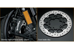 The new Busa gets Brembo Stylema calipers with 320mm discs at the front.