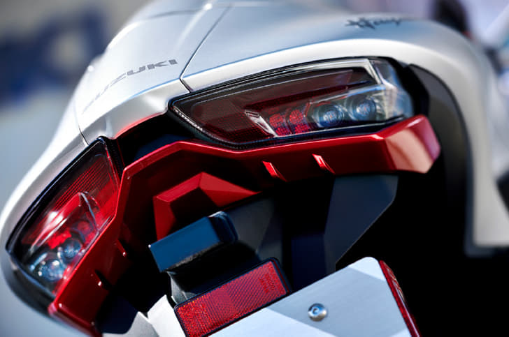 The new Hayabusa's tail-lights use a much more contemporary design than before.