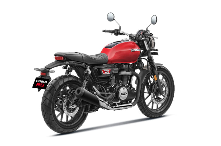 Honda CB350RS in Radiant Red Metallic.