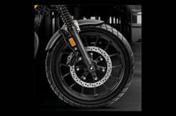 The Nissin brakes have been carried forward from the H'ness.