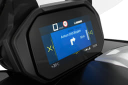 TFT display shows turn-by-turn navigation as well.