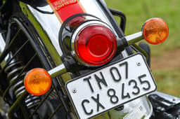 Simple tail-light and number plate assembly looks neat.