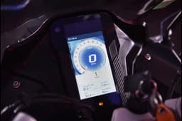 The TFT screen now gets increased functionality including digital document storage, an over speed indicator and a dynamic RPM limit indicator.