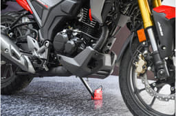 The new belly pan is made from plastic and unlikely to provide much protection against impact. Ground clearance remains the same 167mm as the Hornet.