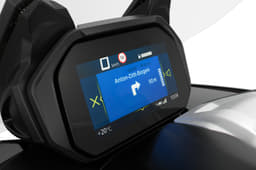 The TFT display offers Bluetooth connectivity.