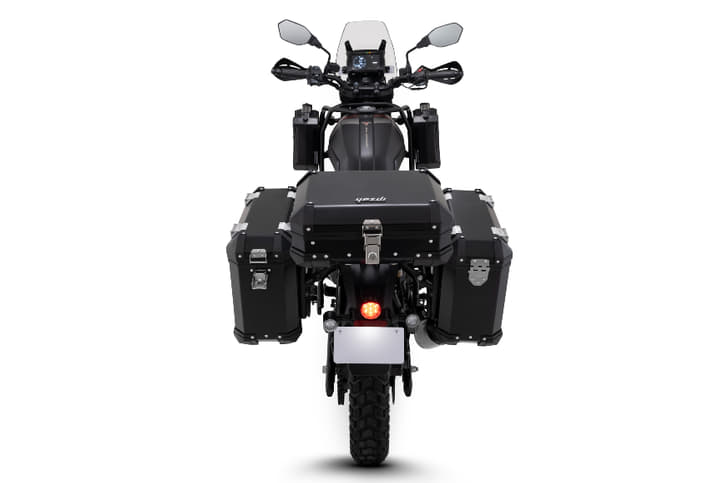 Also part of the accessories catalogue is hard luggage which includes a top-box and a pair of hard panniers. 