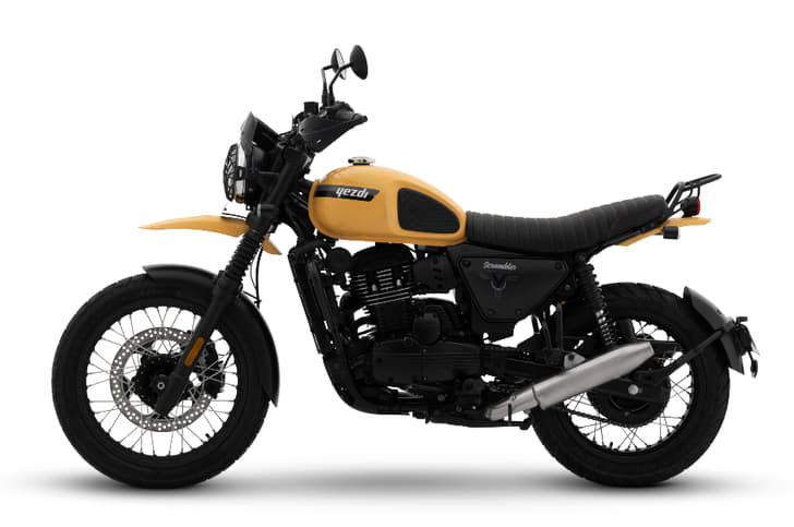 The rear subframe has a sharp upward curve to it - a shape which the pillion seat follows as well.