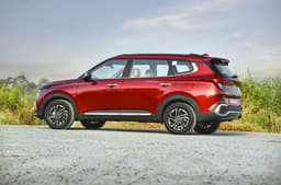 The Carens is longer and taller than the Seltos it's based on.