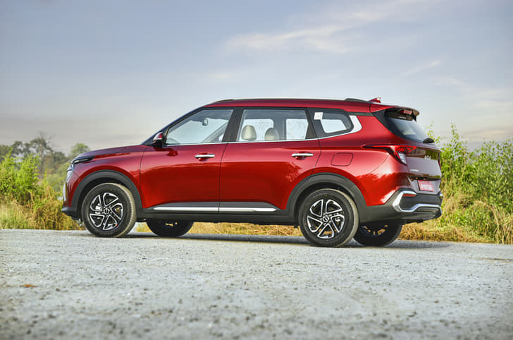 The Carens is longer and taller than the Seltos it's based on.