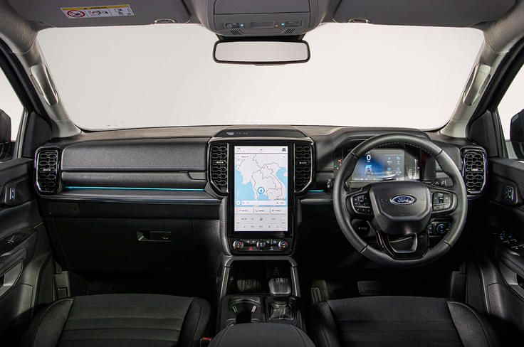 2022 Ford Everest interior front view. 2022 Ford Everest interior front view.