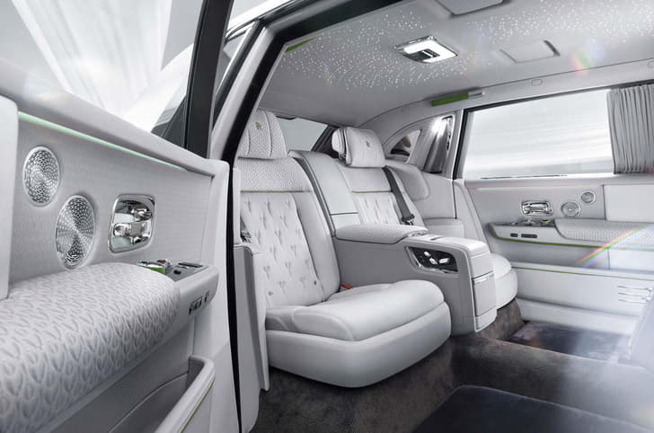 2022 Rolls-Royce Phantom rear seats.