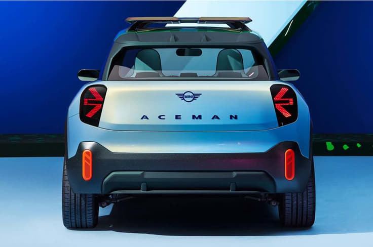Mini Aceman EV concept rear profile Mini Aceman EV concept rear profile