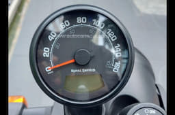 The Retro features more basic instrumentation, with a smaller digital screen. 