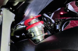 Rear monoshock gets 5 levels of adjustability.