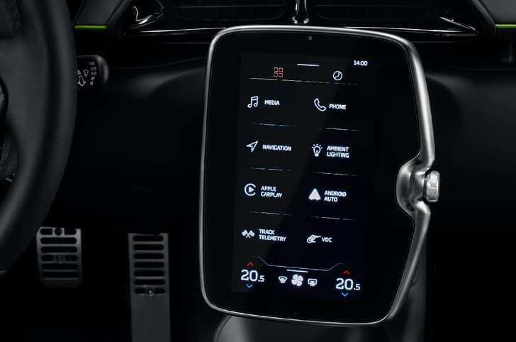 McLaren Artura touchscreen 