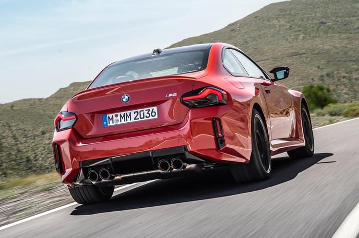 2023 BMW M2 coupe rear tracking 2023 BMW M2 coupe rear tracking