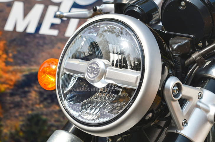 Royal Enfield Super Meteor 650 LED headlight.
