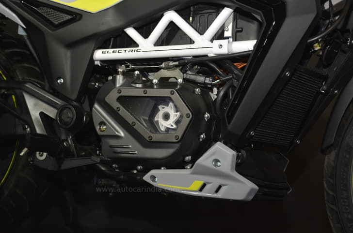 A closer look at the 10.5 kW motor on the Matter e-bike.