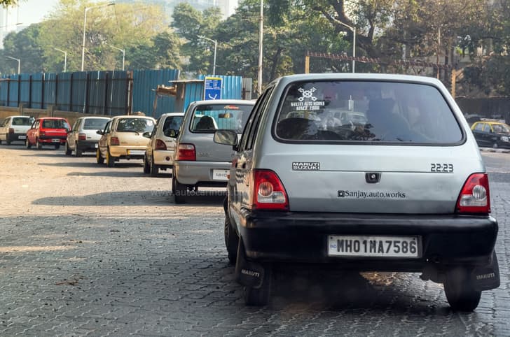 Convoy of Maruti Suzuki cars on its way back post the drive. 
