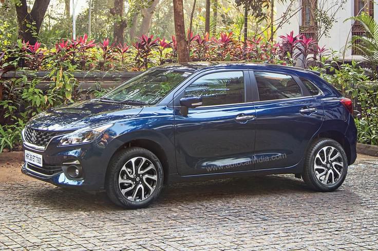 Maruti Baleno (February 23) -
The new Baleno hatchback gets significant styling updates and six airbags on most variants.
Maruti Baleno (February 23) -
The new Baleno hatchback gets significant styling updates and six airbags on most variants.