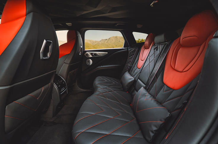 BMW XM Label Red rear seats BMW XM Label Red rear seats