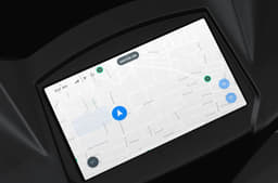 The One gets a 7-inch TFT touchscreen featuring Bluetooth connectivity and built-in navigation. 