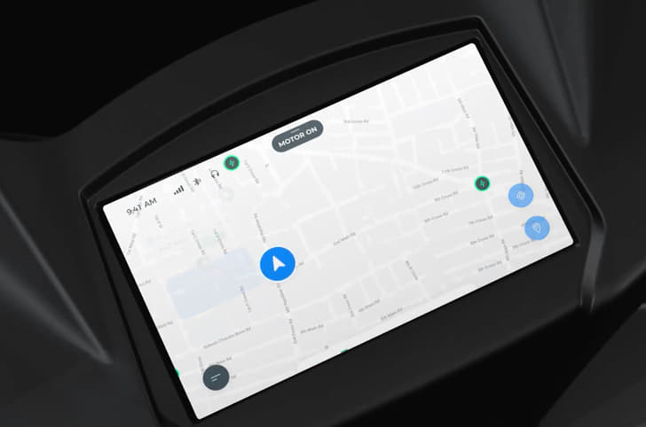 The One gets a 7-inch TFT touchscreen featuring Bluetooth connectivity and built-in navigation.