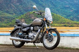 It gets a windshiled, pillion backrest and Tripper Navigation pos as standard.