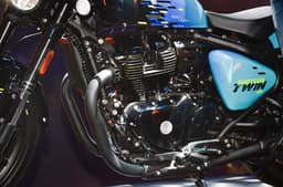 The engine is shared with the Super Meteor 650 and expect output figures to be in the same ballpark.