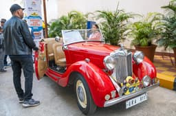 The amazing 1950 MG Y Type Tourer that was recently driven all the way to the UK.