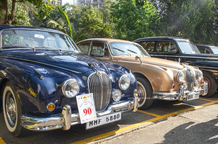 The impossibly iconic and swoopy lines of the Jaguar Mark II.