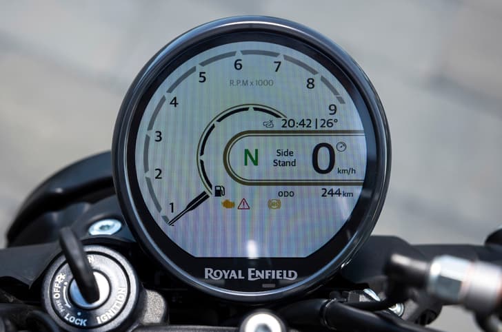 The Guerrilla's Dash and Flash variants come with the round TFT display that debuted on the Himalayan.