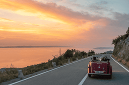 Beautiful sunset in Croatia.