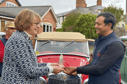 On 31 oct Sardar Patel Jayanti we handed over the statue of unity hood monogram to King Charles from the people of India to the people of UK.