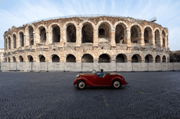 Driving past the Colosseum, but this is the one in Verona.