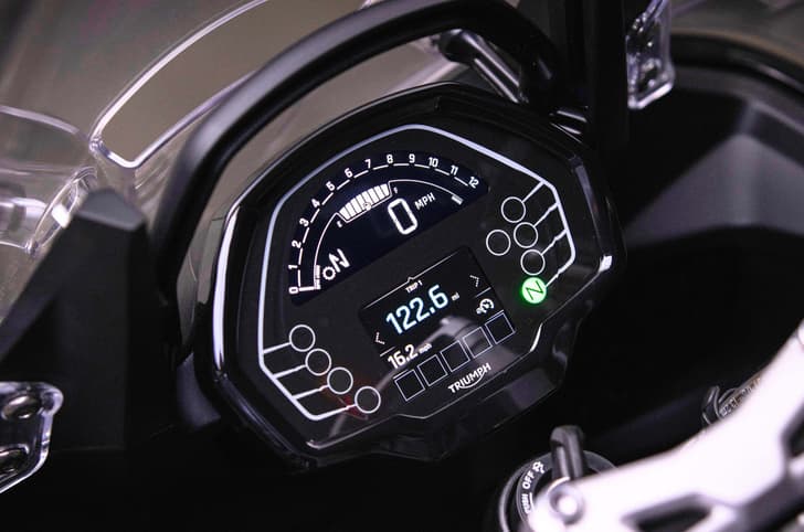 It uses the same display as the Daytona 660 and Tiger Sport 660.