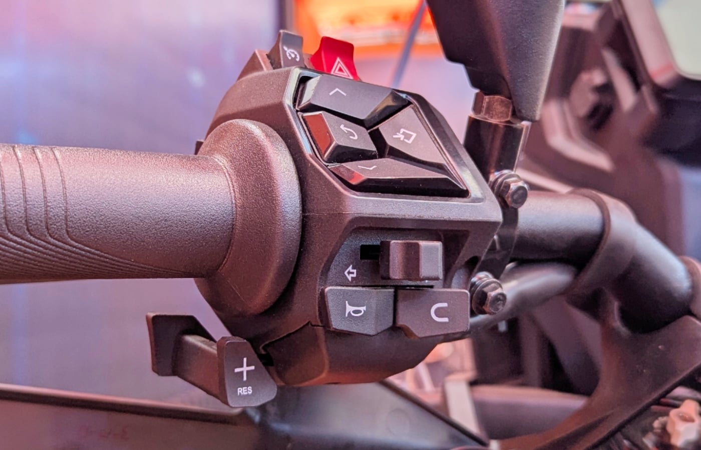 Cruise control is standard on the 390 Adventure S.