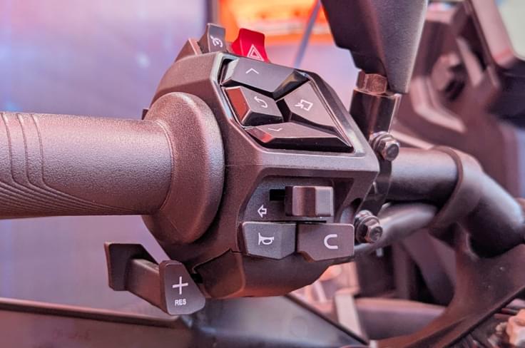 Cruise control is standard on the 390 Adventure S. Cruise control is standard on the 390 Adventure S.