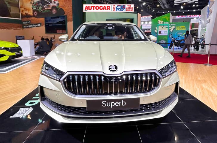 New Skoda Superb shown in India for the first time ahead of its launch. 